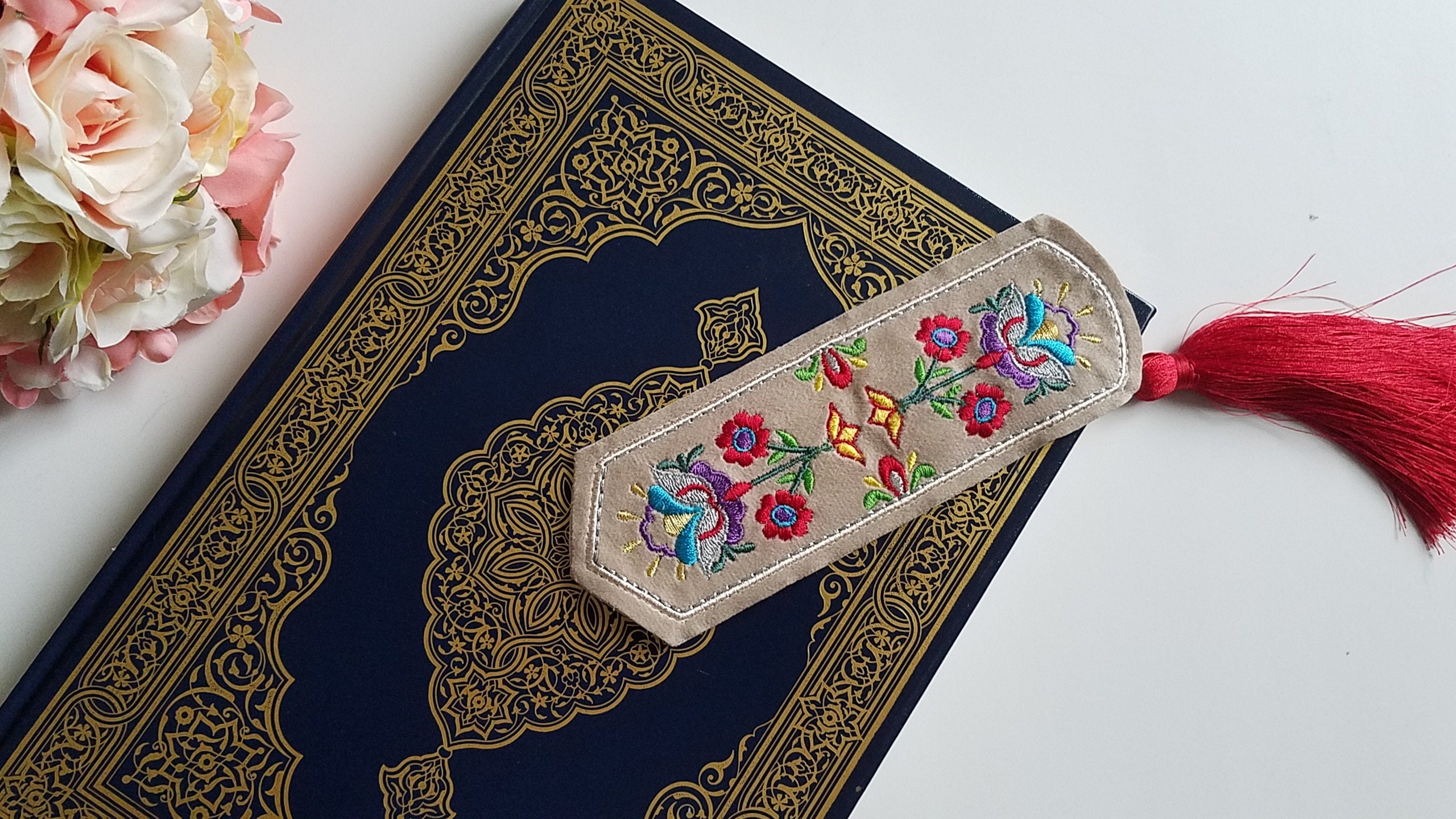 Islamic Bookmark With Tassel Quran bookmark .Size 7x2.5 Etsy