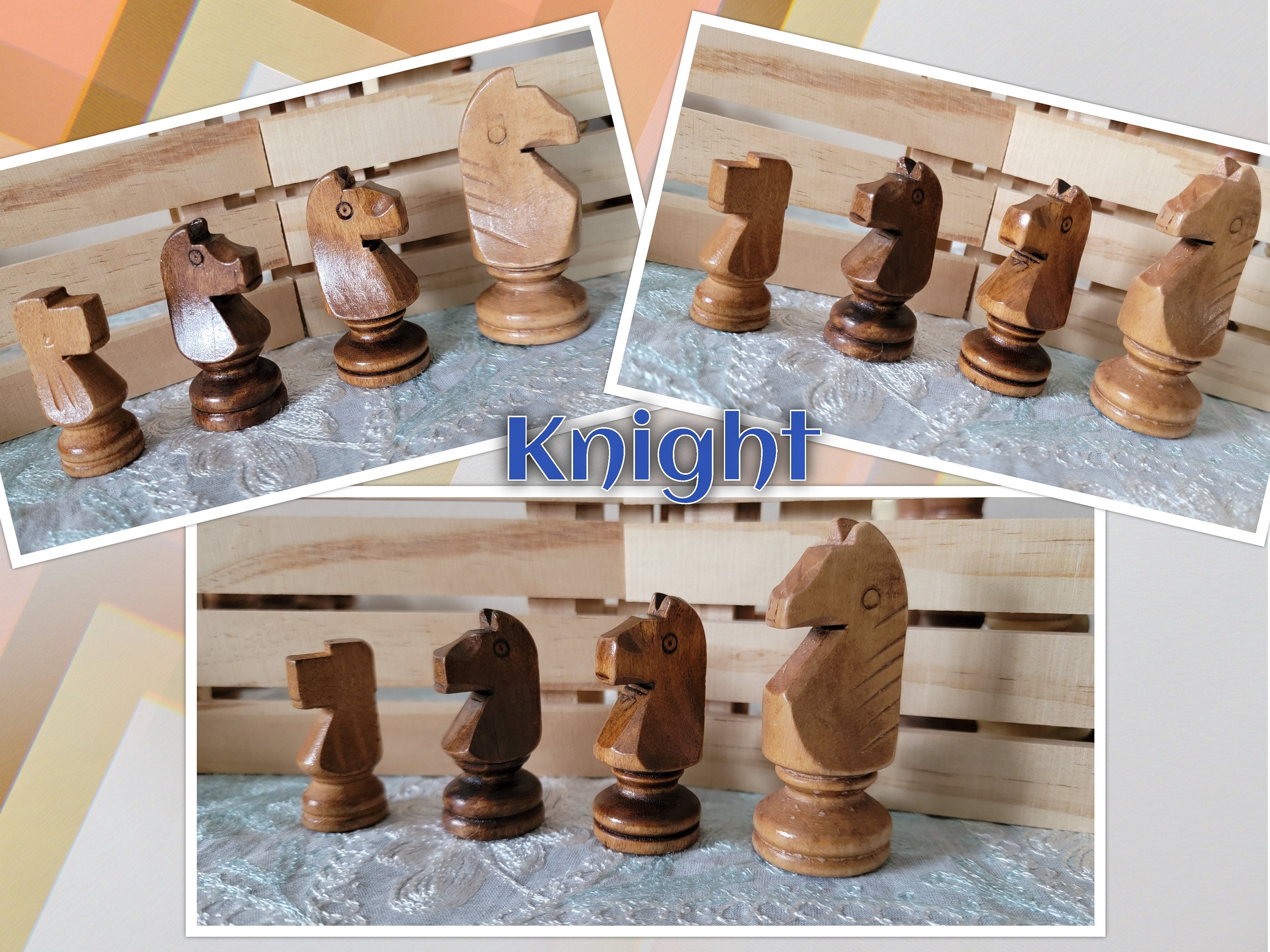 Chess Rook Ivory Tan Plastic Felt Replacement Game Piece Faux Wood