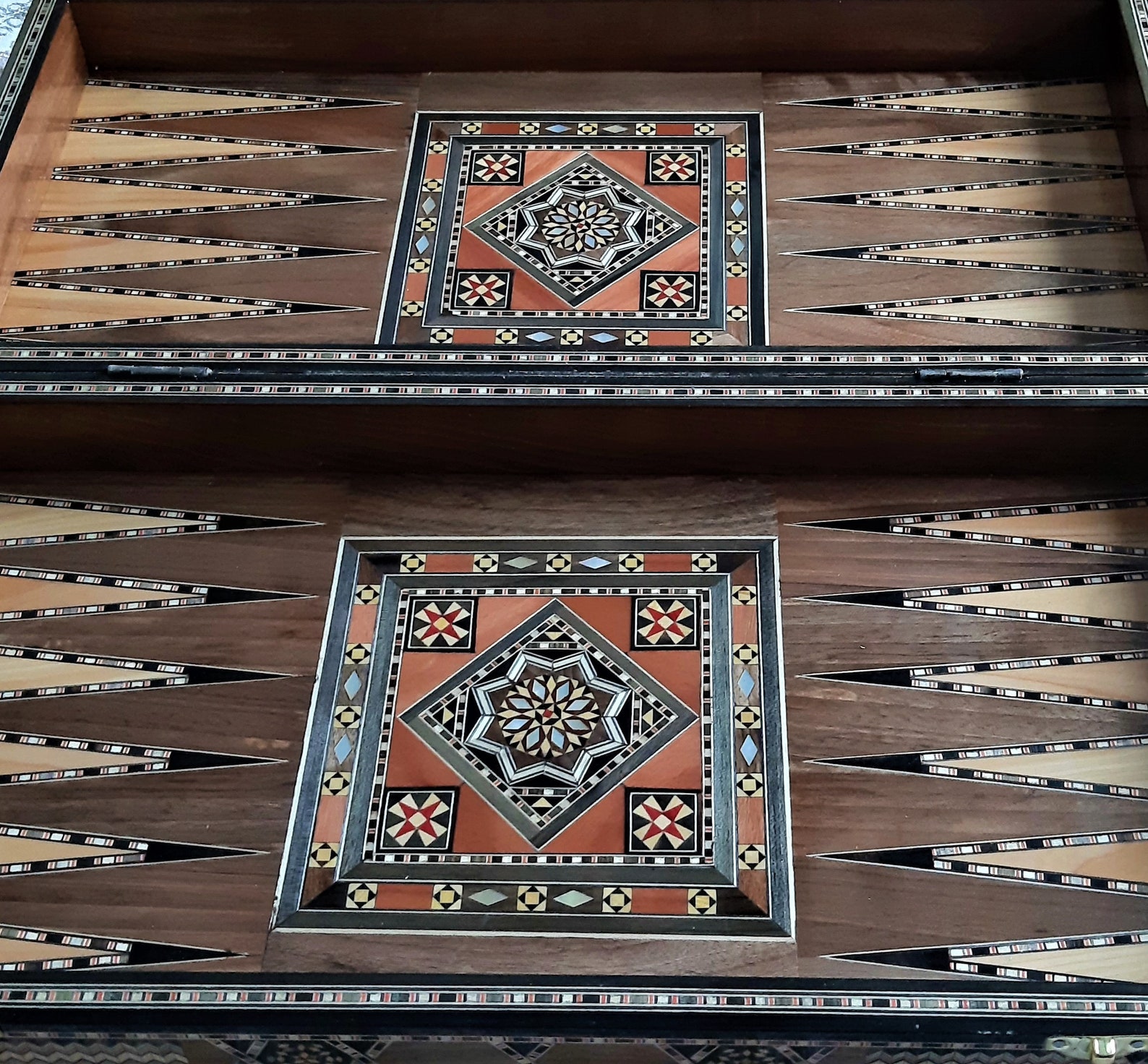 Large Size Backgammon Checkers Chess Set .mosaic Inlaid | Etsy