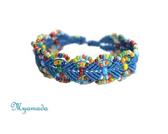 Colorful micro macrame bracelet Myamada