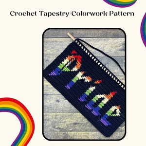 LGBTQIA+ Crochet Tapestry Pattern / Color block / Written / Instructions / .pdf
