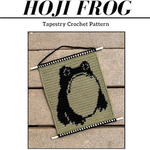 Hoji Frog Crochet Tapestry Pattern / Color block / Written / Instructions / .pdf