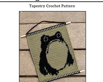 Hoji Frog Crochet Tapestry Pattern / Color block / Written / Instructions / .pdf