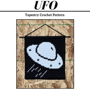 UFO Crochet Tapestry Pattern / Color block / Written / Instructions / .pdf