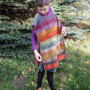 Crochet poncho, Gypsy cape, Colorful wool wrap, Blanket poncho, Boho clothing, Oversized, Bohemian clothing, Hippie clothes, Festival poncho zdjęcie 6