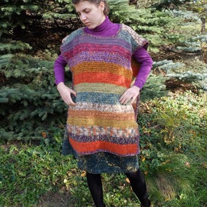 Crochet poncho, Gypsy cape, Colorful wool wrap, Blanket poncho, Boho clothing, Oversized, Bohemian clothing, Hippie clothes, Festival poncho zdjęcie 5