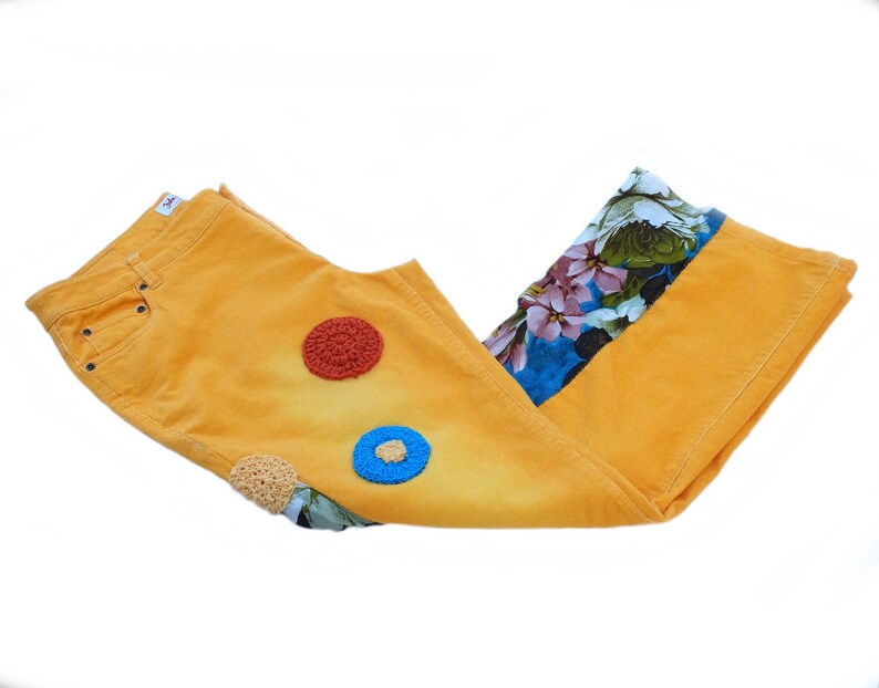 Corduroy Reworked Pants Hippie Hipster Pants Boho Bohemian Etsy