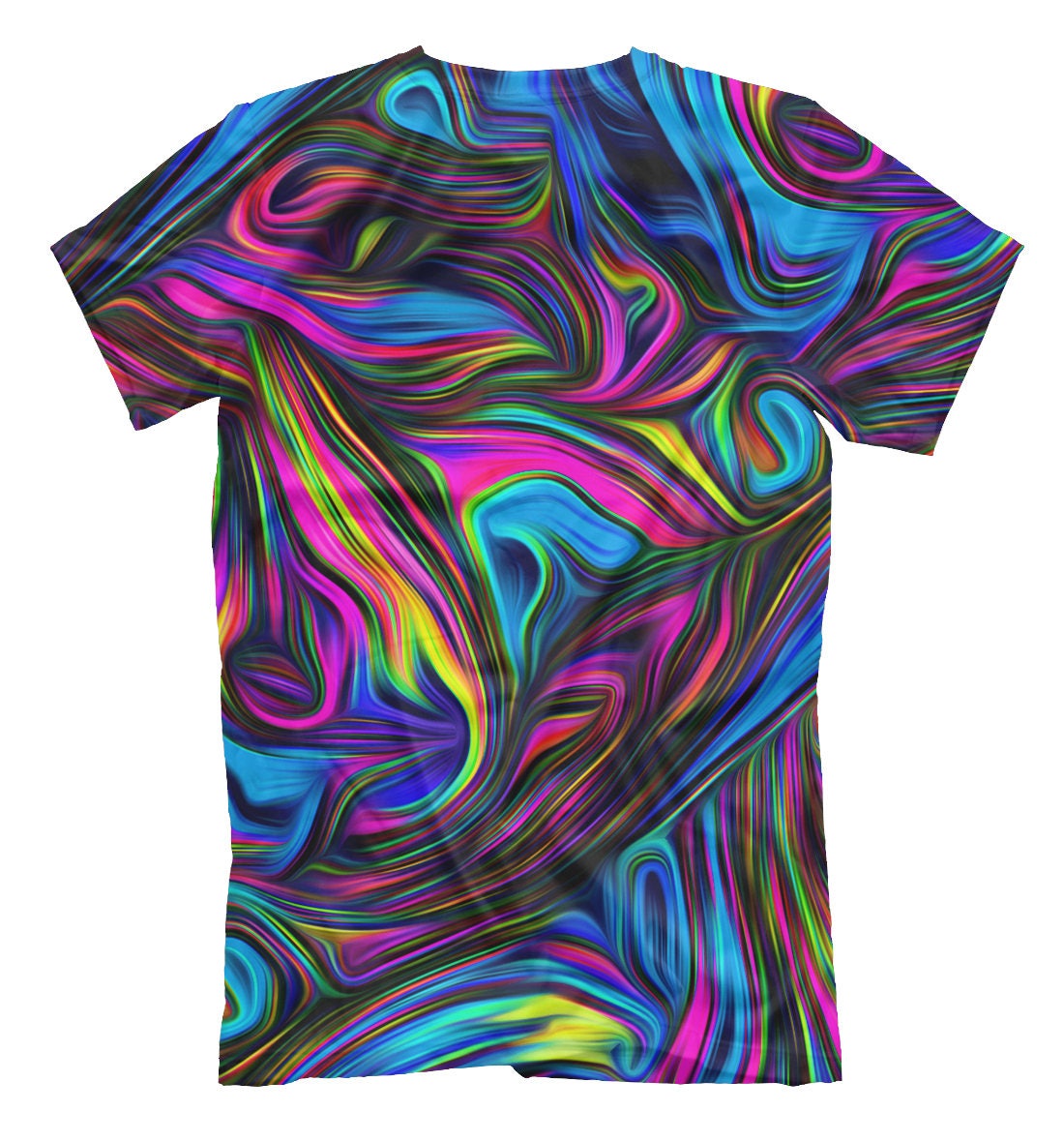 Acid 3d Waves T-shirt Bright Juice Colors Rave Tee Colorful | Etsy