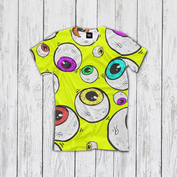 All Over print shirt colorful psychedelic tee mandala lsd EDM Stained-glass