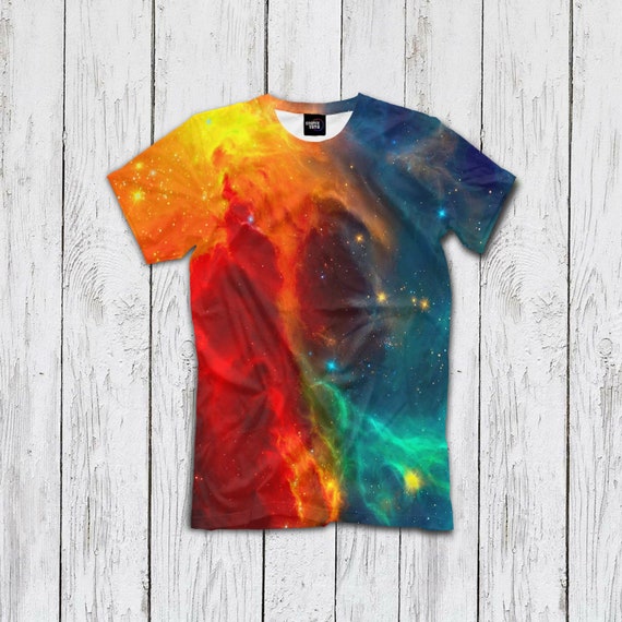 Space Trip T-shirt. Bright Color Wear 