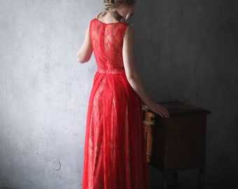 Red Wedding Dress with Sash
