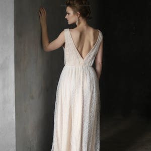 Open back wedding dress, Summer wedding dress, lace open back wedding dress, Wedding dress, Lace backless wedding dress, 0111