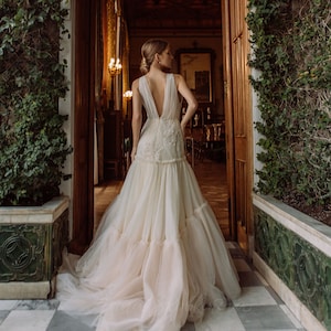 Petite store champagne dress