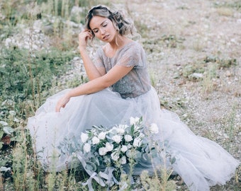 Grey wedding dress, Grey bridesmaid dress, Gray wedding dress, Gray bridesmaid dress, Boho wedding bridesmaid, 0030