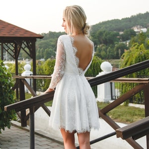 Short wedding dress in Simple Wedding Dress Style, Bridesmaid dress, Boho wedding dress, Summer bridesmaid Summer wedding dress 0027/2 2019