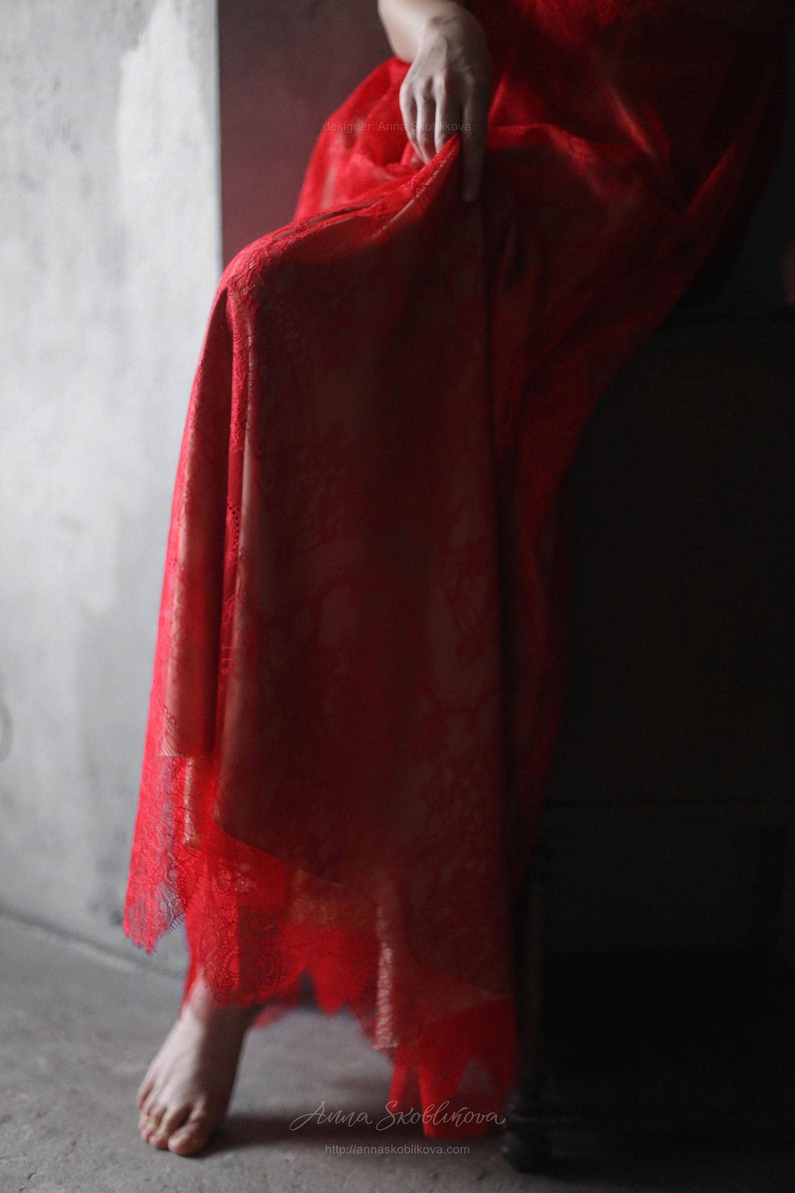 Red Wedding Dress Red Lace Wedding Dress Custom Red Wedding Etsy