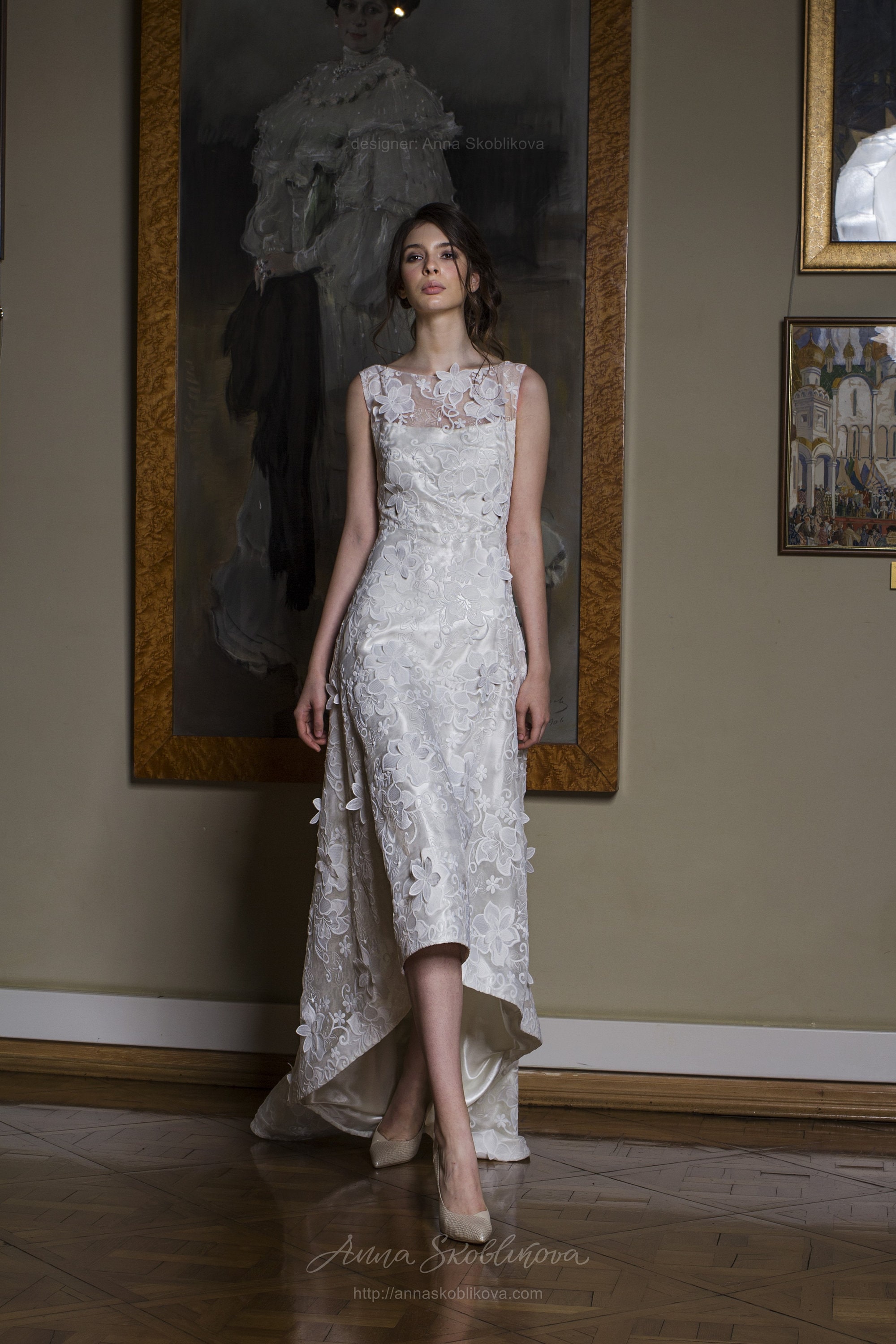 Designer high top low wedding dresses