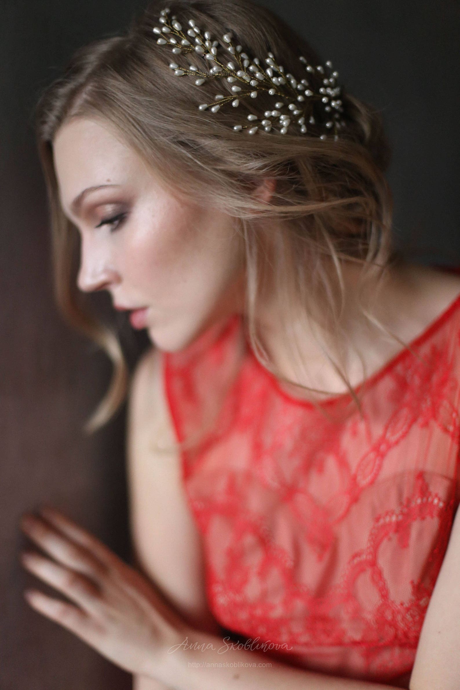 Red Wedding Dress Red Lace Wedding Dress Custom Red Wedding Etsy