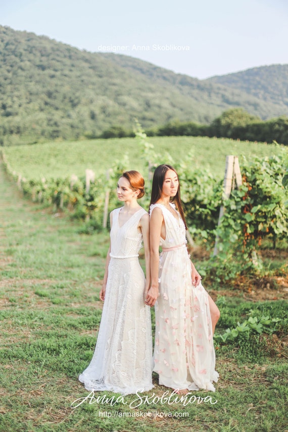 flowy wedding dress boho