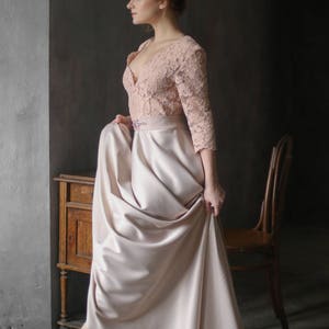 Vintage lace wedding dress, Vintage wedding dress, Vintage prom dress, Vintage bridesmaid, Vintage gown, 0110