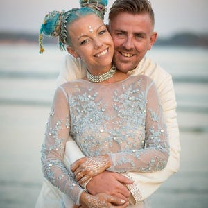 Blue wedding dress, blue gown, Blue wedding gown, Blue bridesmaid dress, Wedding dress, Crystal wedding dress, Custom, 0056