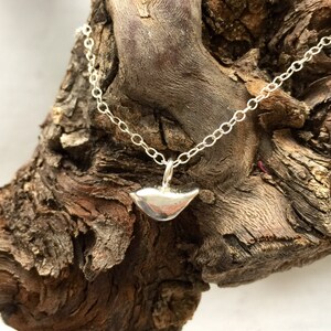 Baby silver bird pendant, silver bird necklace. image 2