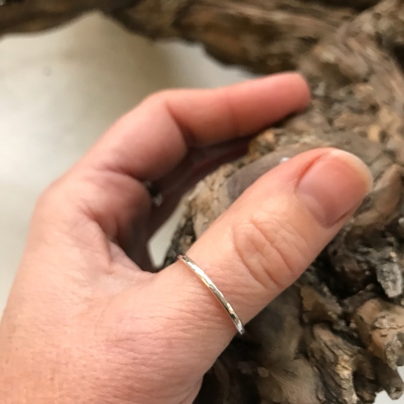 stackable ring simple ring skinny silver ring. sterling silver rings ring stack Stacking rings silver stacking ring