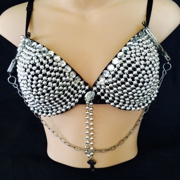 50 SHADES BONDAGE Fancy dress Rave bra sz 34c 34b clubwear dress up Charity Run BNWT