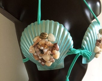 Mermaid Sea Shell Rave Party Bra Top BNWT EDC CLUBWEAR One Size Fancy Dress  -  Canada