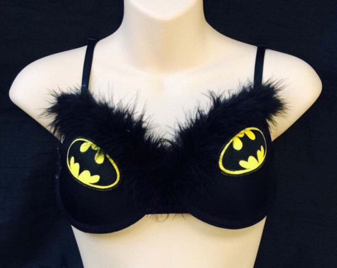 BATMAN BATGIRL Fancy Dress Rave Bra Clubwear Goth Dressing up - Etsy UK