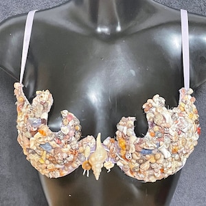 Designer Mermaid Sea Shell Yellow Party Padded Bra Top Sz 34c EDC