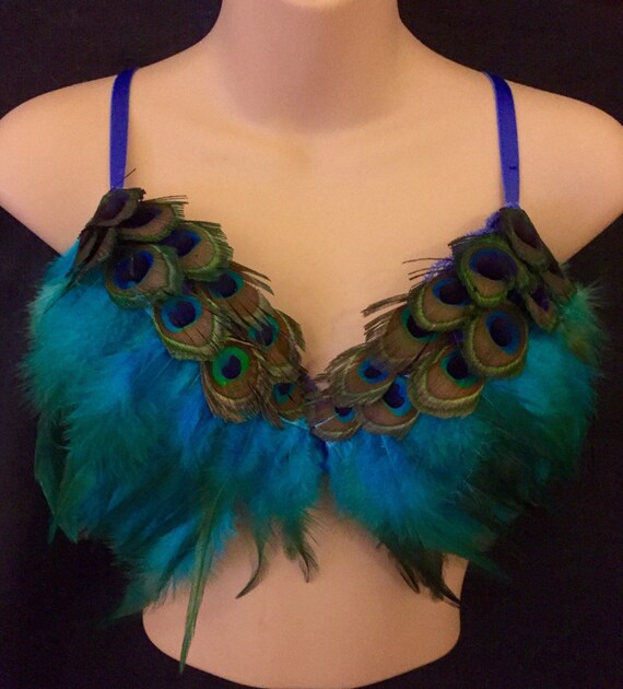 Arsimus Deluxe Peacock Feather Bra Top