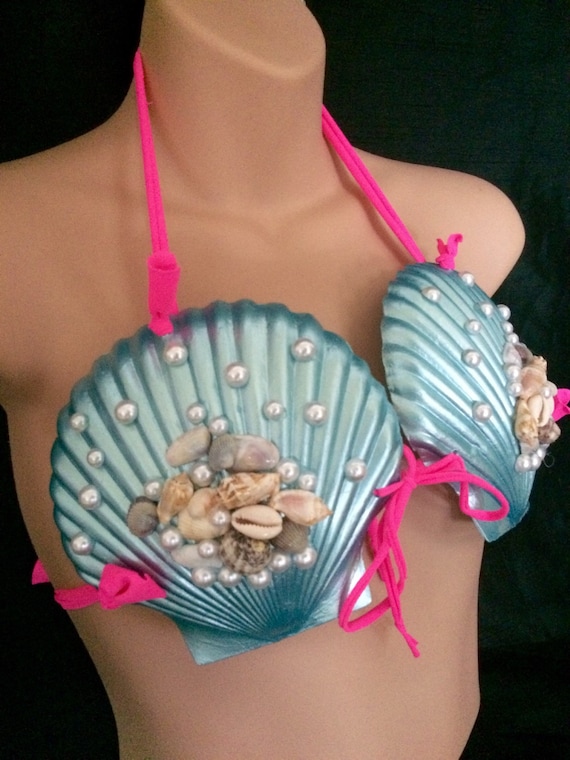Mermaid Sea Shell Rave Party Bra Top BNWT EDC CLUBWEAR One Size Fancy Dress  -  Canada