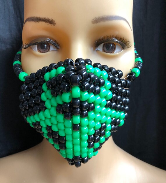 BIO HAZARD Kandi Bead Rave Mask Etsy