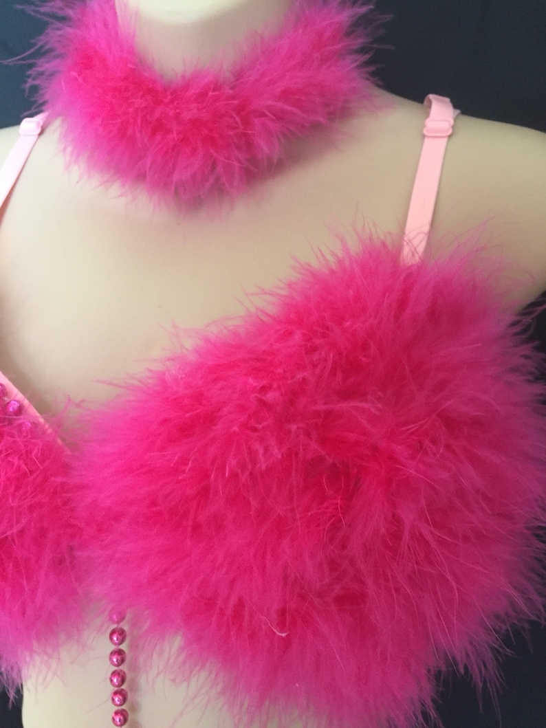 Designer Neon pink Fluffy Rave Bra Clubwear EDC Party 34c Etsy