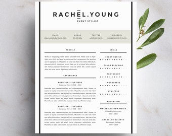 modern resume template and cover letter template for word etsy word cover letter template