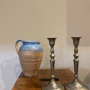 Pair of vintage candlesticks Tablescaping. Table decor. Vintage interiors. Vintage candleholders