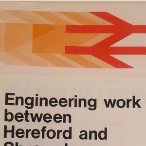 Original vintage transport poster engineering works Hereford Shrewsbury