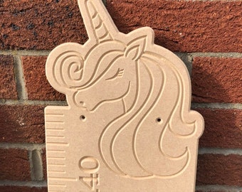Unicorn height chart, wooden growth chart, MDF height chart, watch me grow height chart, unicorn bedroom decor, unicorn bedroom,height chart