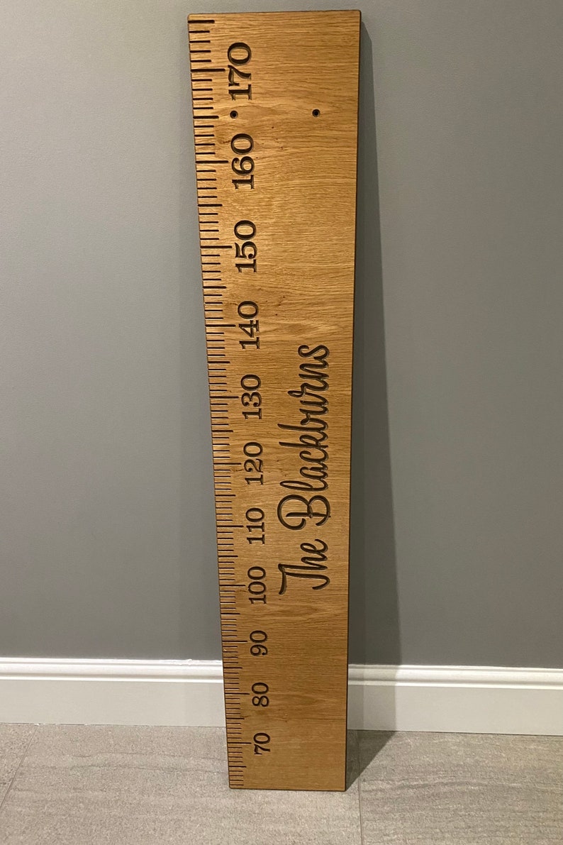 Oak Faced Height Chart, MDF Children's Height Chart, Growth Chart ...
