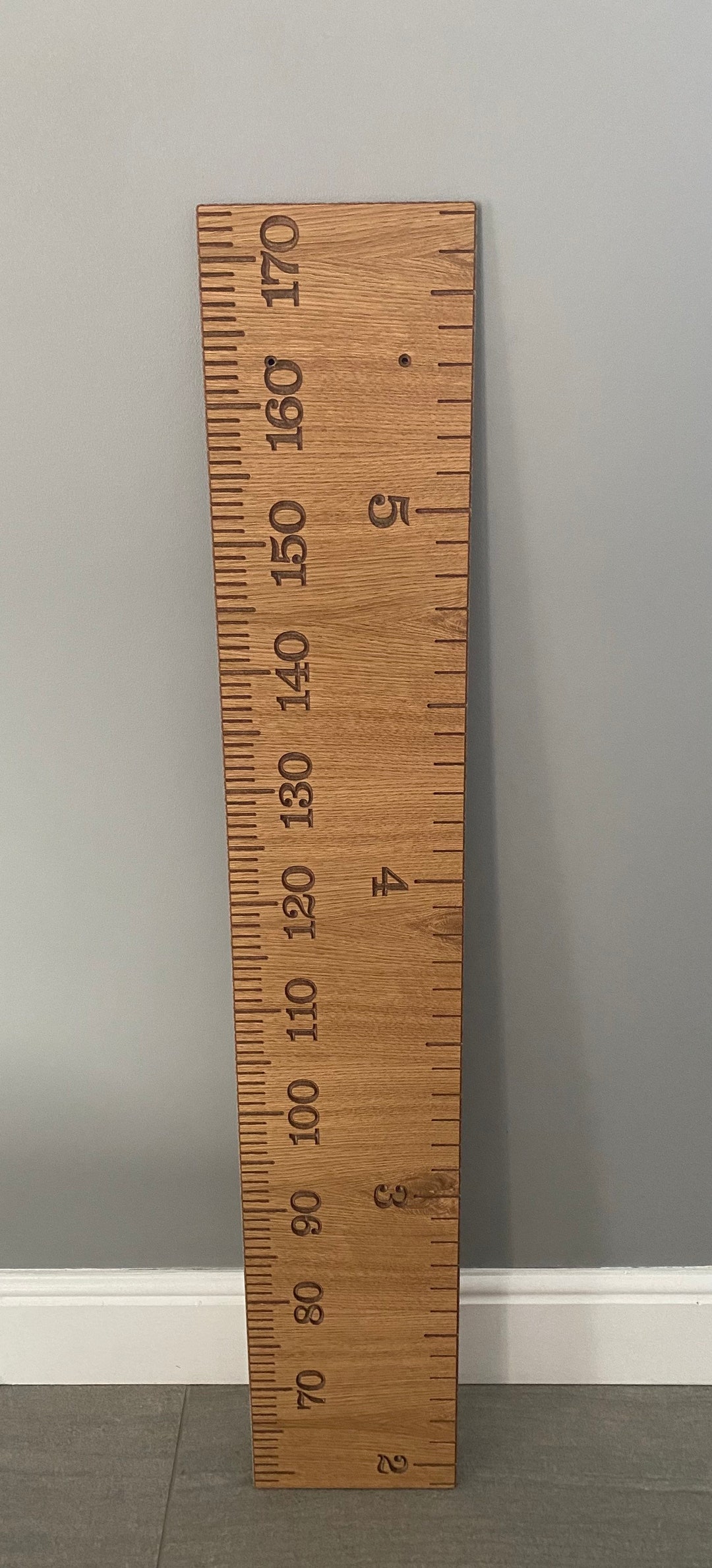 Oak Faced Height Chart, MDF Children's Height Chart, Growth Chart