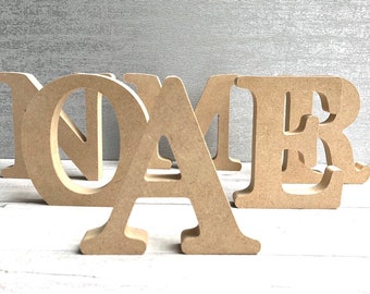 Freestanding capital MDF letters - Blank MDF letters - Blank letters for craft