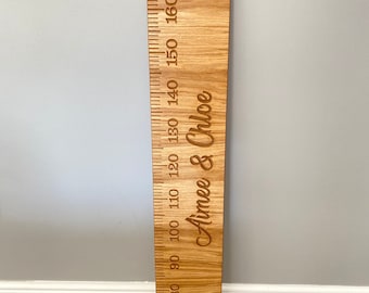 Oak faced height chart, MDF Children's Height Chart, growth chart, ruler height chart, wooden height chart, keepsake chart
