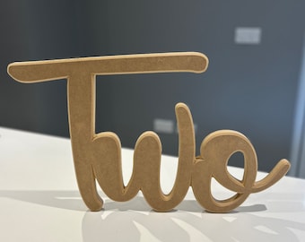 Cake smash props, Giant number Two, cake smash numbers, photography props, MDF letters, giant MDF numbers, freestanding words and letters