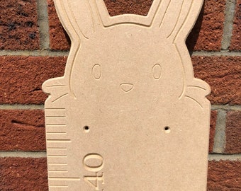 Bunny height chart, wooden growth chart, MDF height chart, watch me grow height chart, woodland bedroom decor, woodland bedroom, rabbit deco