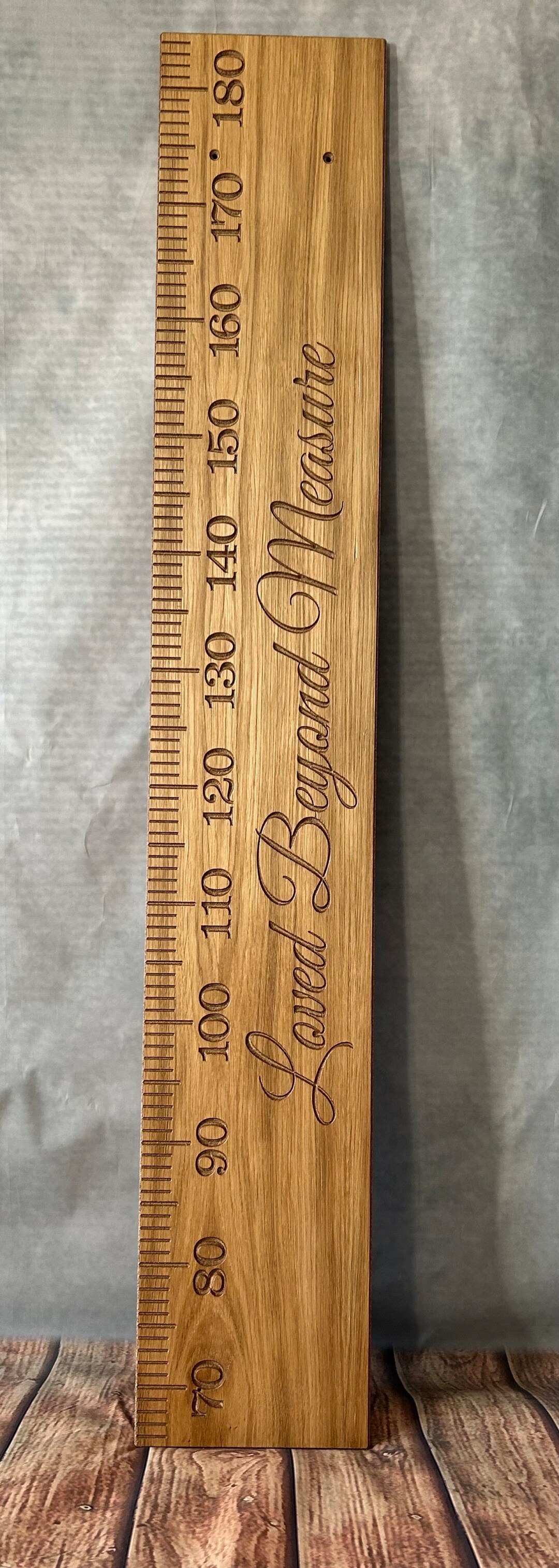 Loved Beyond Measure Oak Faced Height Chart, MDF Children's Height ...