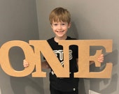 Cake smash props, Giant number one, cake smash numbers, photography props, MDF letters, giant MDF numbers, freestanding words and letters