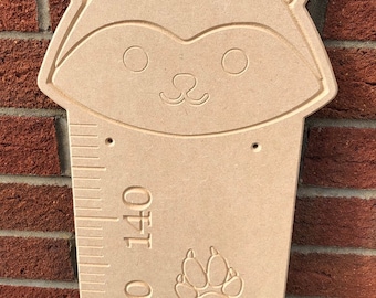 Fox height chart, wooden growth chart, MDF height chart, watch me grow height chart, woodland bedroom decor, woodland bedroom,fox decor