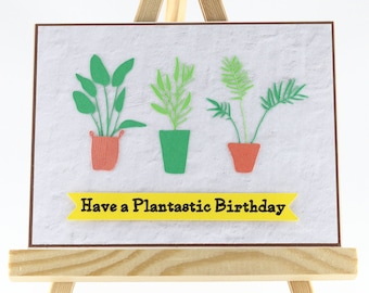 Handmade Happy Plant Lover Birthday Card