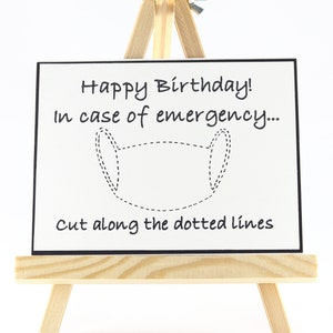 Carte d'anniversaire faite main de masque de quarantaine, anniversaire de 2020, carte d'anniversaire drôle faite main, carte de masque